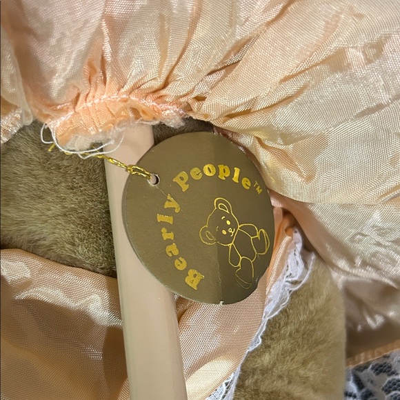 Elegant Teddy Bear Trio with Lace Dresses - Picture 8 of 9